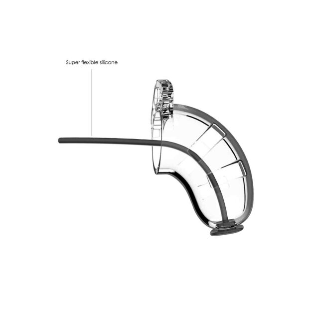 Model 15 - Chastity - 3.5" - Cock Cage mit Urethal - Transparent