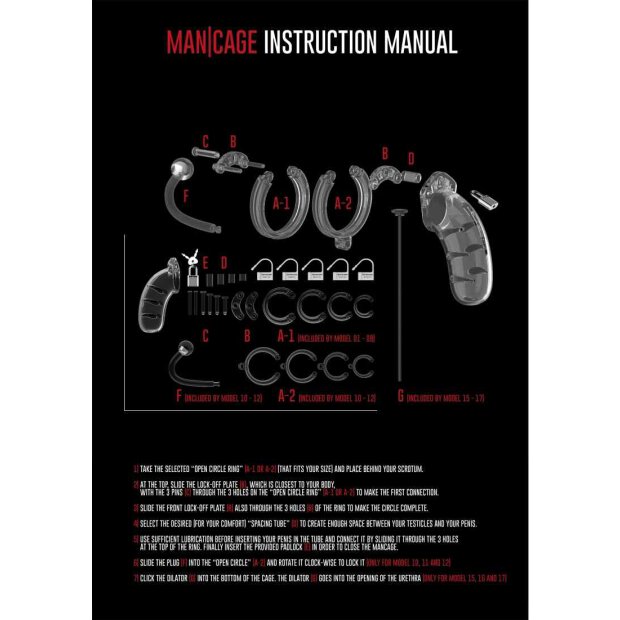 Model 15 - Chastity - 3.5" - Cock Cage mit Urethal - Transparent