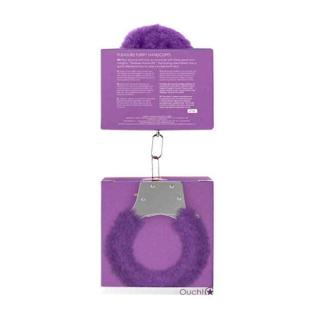 Pleasure Handcuffs Furry - Purple