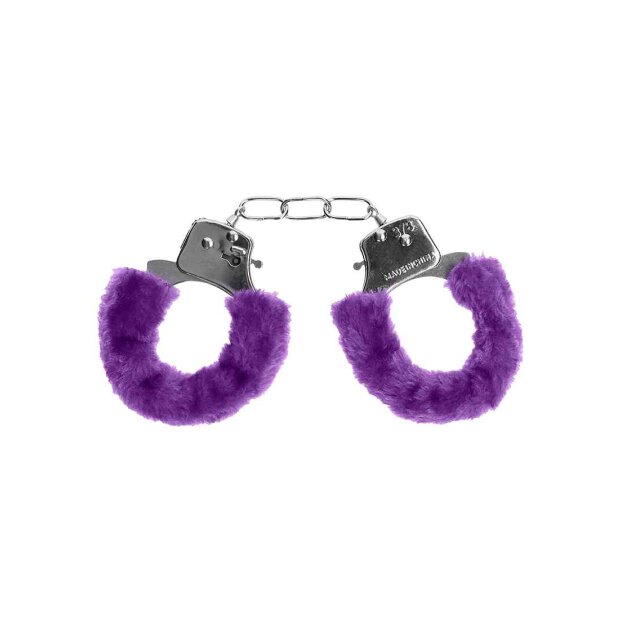 Pleasure Handcuffs Furry - Purple