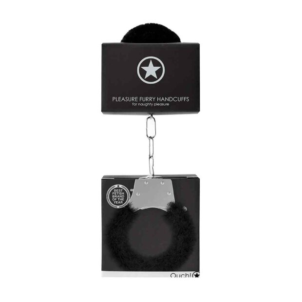 Pleasure Handcuffs Furry - Black