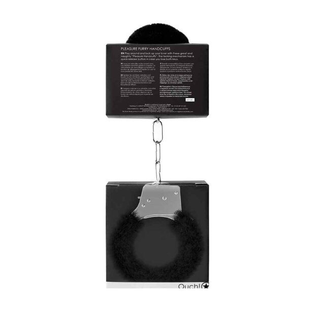 Pleasure Handcuffs Furry - Black