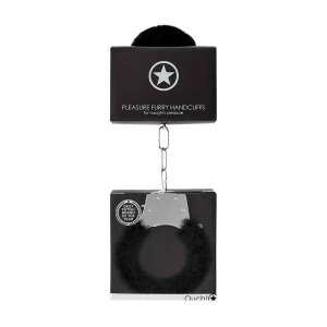 Ouch! - Pleasure HandHandschellen Plüsch - schwarz -...