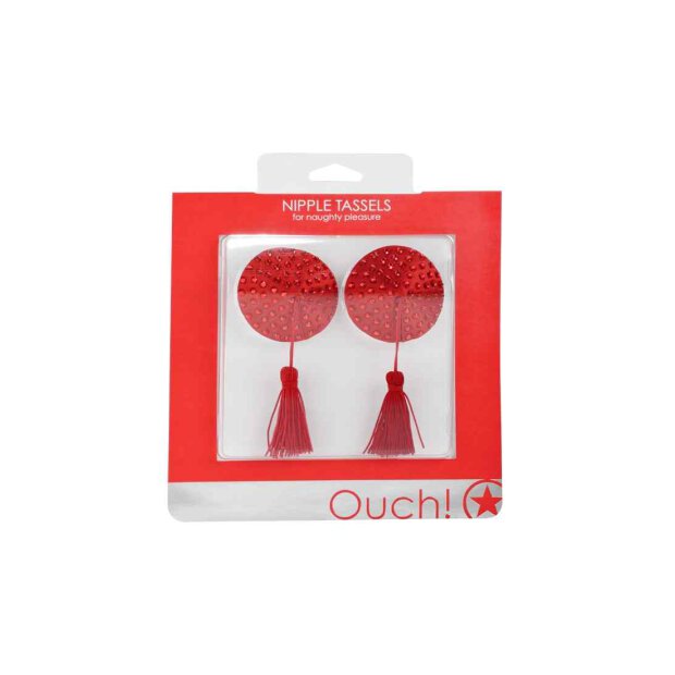 Nipple Tassels - Round - Red