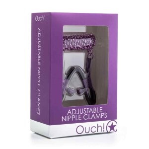 Adjustable Nippel Handschellen - Purple