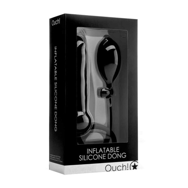 Inflatable Silicone Dong - Black