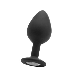 Large Diamond Butt Plug - Black