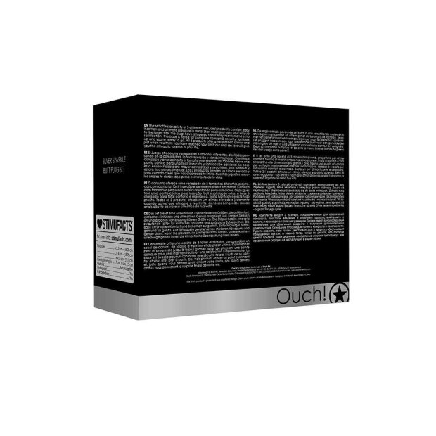 Acrylic Silverchip Butt Plug Set - Silver