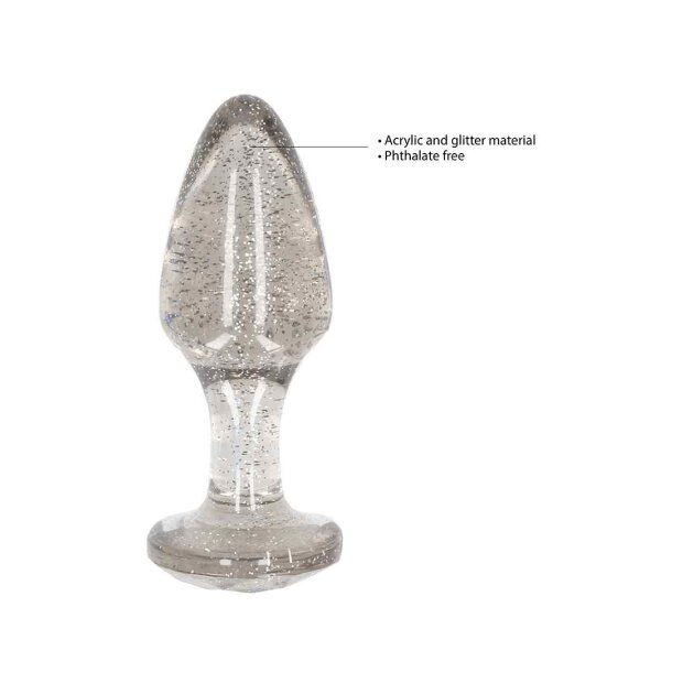 Acrylic Silverchip Butt Plug Set - Silver