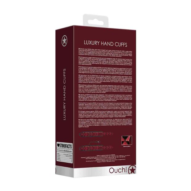 Ouch! - Luxury Hand Cuffs - Burgundy