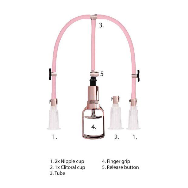 Clitoral & Nipple Pump Set Medium  Rose Gold