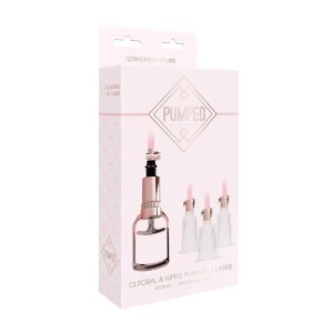 Clitora &  Nipple Pump Set Large Rose Gold