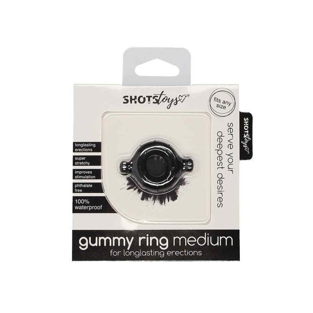 Gummy Ring Penisring Medium Black