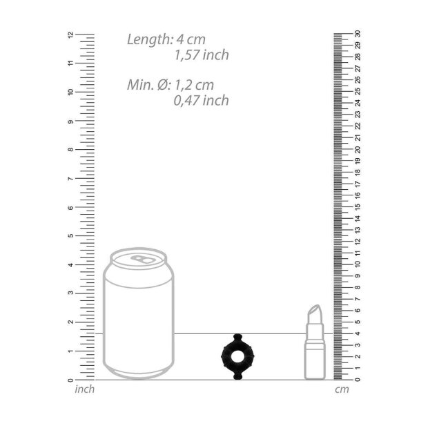 Gummy Ring Penisring Medium Black