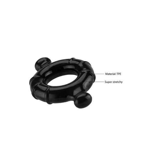 Gummy Ring Penisring Medium Black