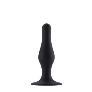 Butt Plug with Suction Cup Small Black 4,9 cm