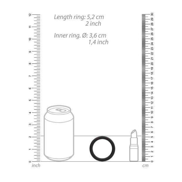 Round CockPenisring Set Black