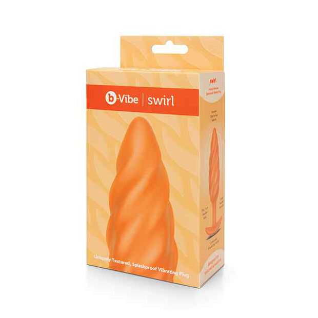 B-Vibe - Texture Plug Swirl Orange