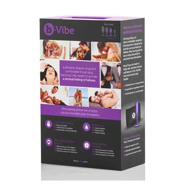 B-Vibe - Snug Butt Plug 2 Purple 3 cm