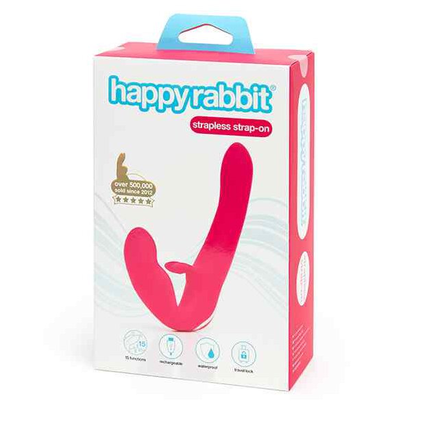 Happy Rabbit - Strapless Strap-On Rabbit Vibe Pink