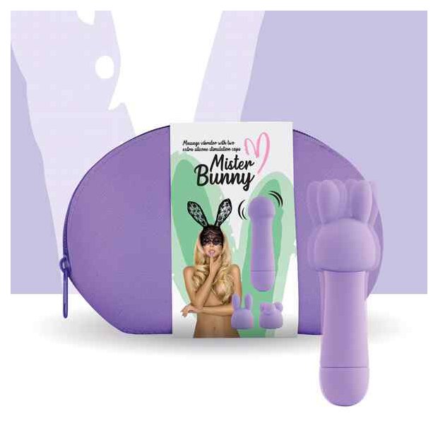 FeelzToys - Mister Bunny Massage Vibrator with 2 Caps Purple