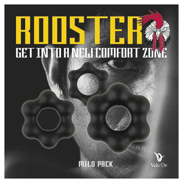 VelvOr Rooster Milo Pack Set of Robust Cock Rings