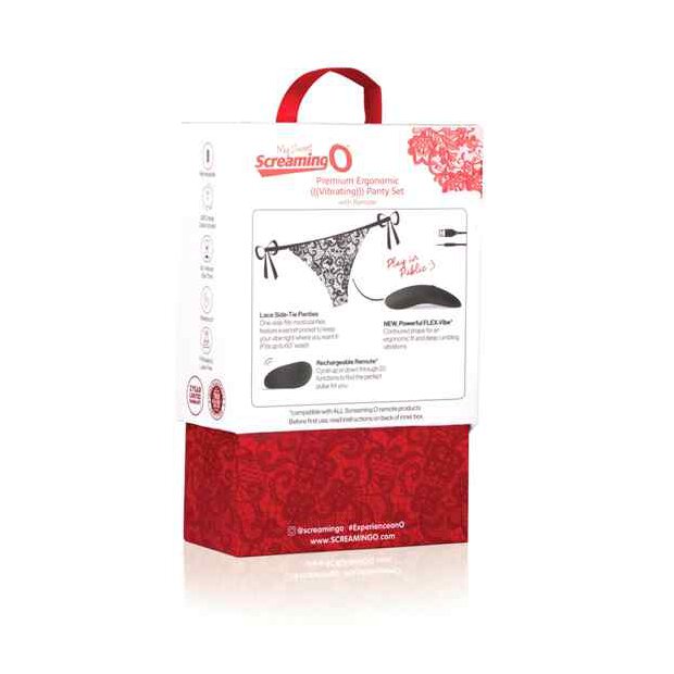 The Screaming O Premium Ergonomic Remote Panty Set Black