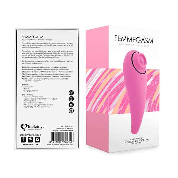 FeelzToys - FemmeGasm Tapping & Tickling Vibrator Pink