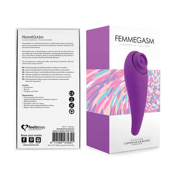 FeelzToys - FemmeGasm Tapping & Tickling Vibrator Purple