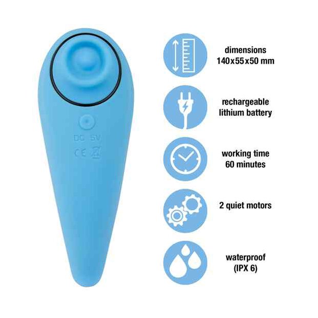 FeelzToys - FemmeGasm Tapping & Tickling Vibrator Turqoise