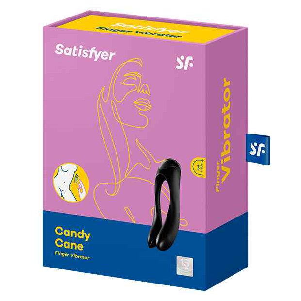 Satisfyer - Candy Cane Finger Vibrator Black