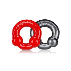 Oxballs ULTRABALLS 2 Pack Cockring Steel-Red