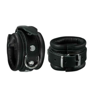 Leather Handcuffs Black 5 cm