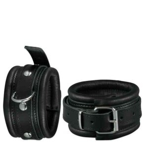 Leather Anklecuffs Black 5 cm
