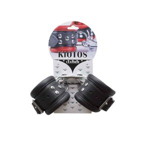 Leather Anklecuffs Black 6,5 cm