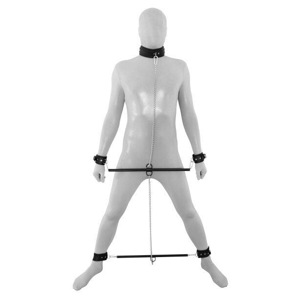 Prisoner`s Bar/Chains Set /w Leather Cuffs