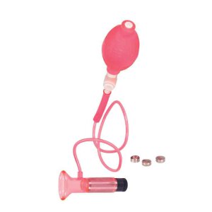 Clitoral Vibrating Pump Clear Hot Pink