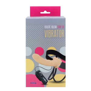 Realistic Hollow Strap On Vibrator 8 Inch