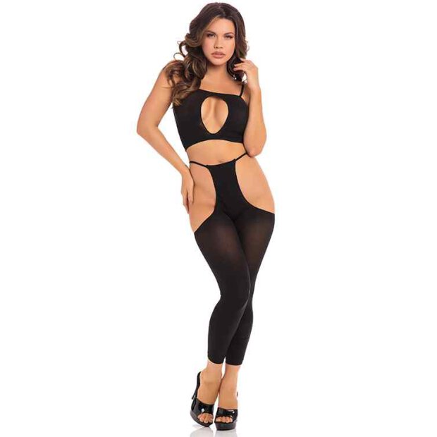 Pink Lipstick - Road Trip 2pc Hotpant Set Black Onesize