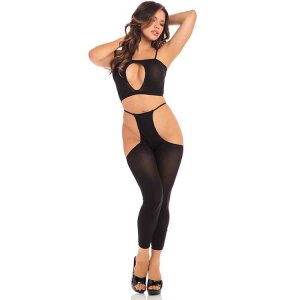 Pink Lipstick - Road Trip 2pc Hotpant Set Black Onesize
