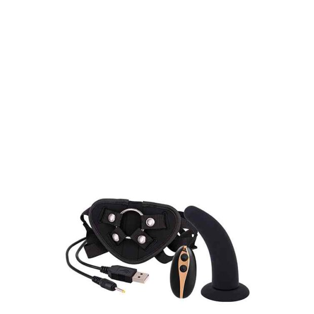5 Inch Vibration Dildo Strap-On Black
