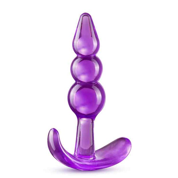 B Yours Triple Bead Anal Plug Purple