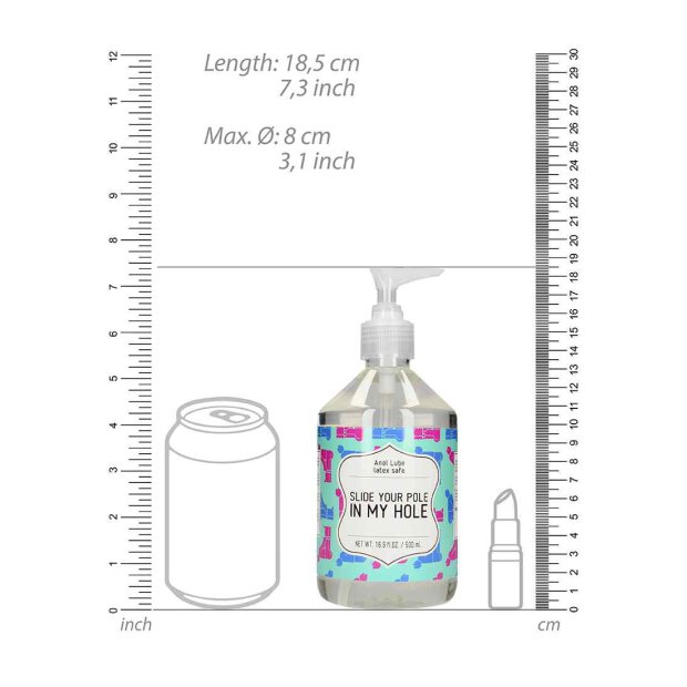 Anal Lube SLIDE YOUR POLE IN MY HOLE  500 ml