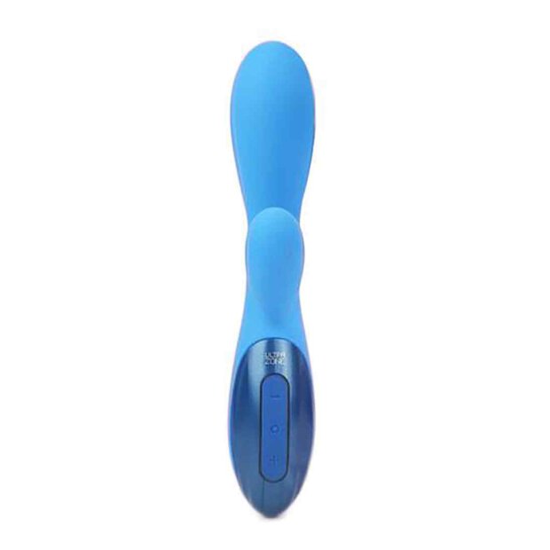 UltraZone Excite 6x Rabbit Style Silicone Vibe - Blue