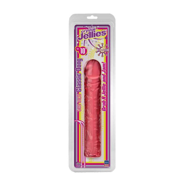 Crystal Jellies - 10 Inch Classic Dong - Pink