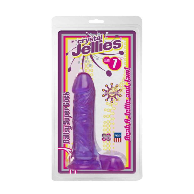 Crystal Jellies - Ballsy Super Cock - Purple 18cm