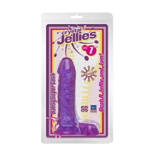 Crystal Jellies - Ballsy Super Cock - Purple 18cm