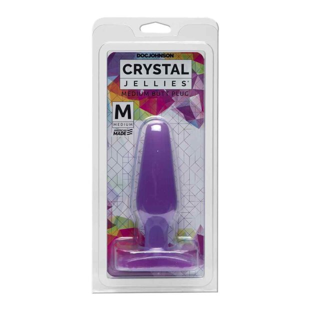 Crystal Jellies - Medium Butt Plug Purple