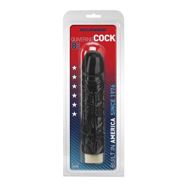 Quivering Cock - 8 Inch Black