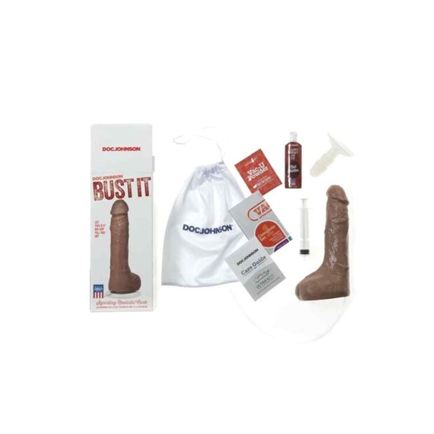 Squirting Realistic Cock - 1 oz. Nut Butter - Brown